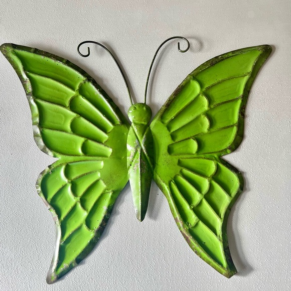 Metal Rustic Butterfly Trio Wall Art 15x15 - Picture 4 of 5